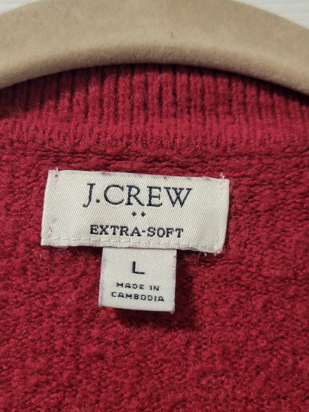 J.Crew Red Collared Pullover Sweater - Picture 2 of 5